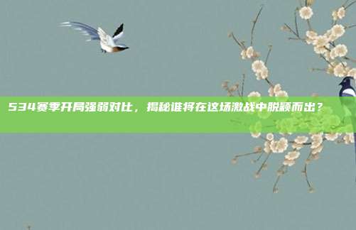 534赛季开局强弱对比，揭秘谁将在这场激战中脱颖而出？📊🔍