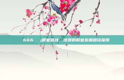 🌟666💡明星路线，球员的职业发展路径探索