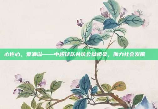 心连心，爱满溢——中超球队共筑公益桥梁，助力社会发展💖