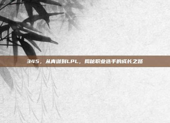 345，从青训到LPL，揭秘职业选手的成长之路